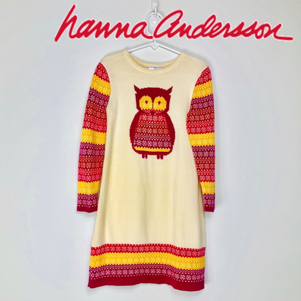 Hanna Andersson Owl Knit Sweater Size 5
